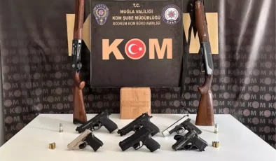 Muğla’da Silah Kaçakçılığı Operasyonu: 7 Tabanca ve 4 Tüfek Ele Geçirildi